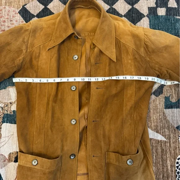 Vintage Men's Brown Suede Shirt Jacket - Picture 10 of 12